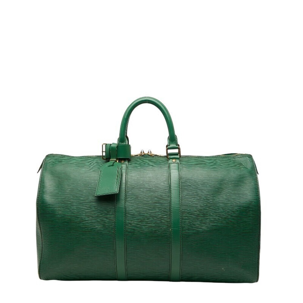 Louis Vuitton Epi Keepall Boston Bag Travel Borneo Green Leather